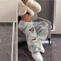 Pantalones Vaqueros de Mujer Americanos de Alta Calle Rasgados Rectos de Pierna Ancha Para Mujer Diseño Tie-Dye Jazz Baile Cargo Vaqueros Completos Finos
